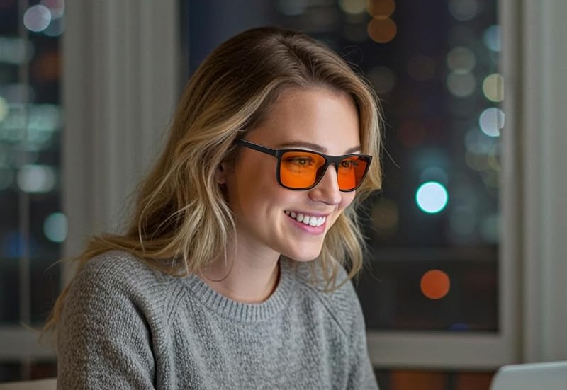 Orange Blue Light Blocking Glasses view 4